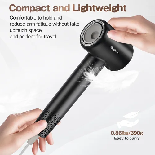 Miniatura 7 de Labiim Secador de pelo, secador iónico de alta velocidad con motor sin escobillas de 110,000 RPM para secado rápido, frizz de iones de 656.2 ft
