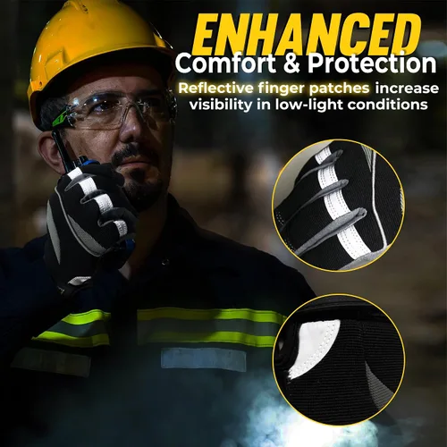 Miniatura 31 de HANDLANDY Guantes de trabajo aislados, guantes térmicos de invierno impermeables para hombres y mujeres