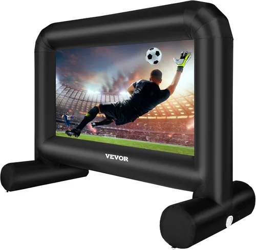 Miniatura 9 de VEVOR Pantalla de cine inflable, pantalla de proyector inflable de 14 pies para exteriores con soplador y bolsa de transporte, proyección