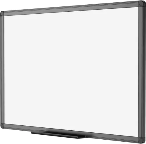 Miniatura 7 de VIZ-PRO Pizarra blanca magnética/pizarra de borrado en seco con marco de aluminio negro, 18 x 12 pulgadas, incluye 1 borrador, 2 marcadores y 4