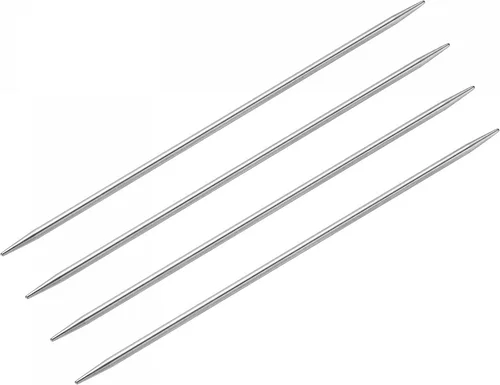 Miniatura 13 de uxcell Juego de 2 pares de agujas de tejer, 0.063 pulgadas de diámetro, 9.84 pulgadas de largo, acero inoxidable, agujas de suéter de doble punta