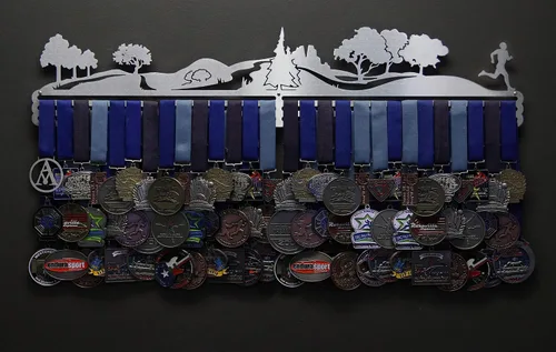 Miniatura 7 de Allied Medal Hangers - Trailscape - Corredor masculino o femenino - Múltiples opciones de tamaño disponibles - Soporte para premios deportivos