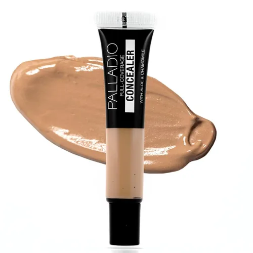 Miniatura 20 de Palladio Corrector de cobertura completa - Fórmula cremosa para rostro y debajo de los ojos, disfraza ojeras, manchas, líneas finas, unifica el tono