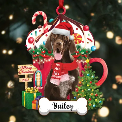 Miniatura 66 de Amantes de los perros de Navidad – Navidad de perros disponibles para muchos perros Shi Tzu – Adorno con forma personalizada, adorno de Navidad