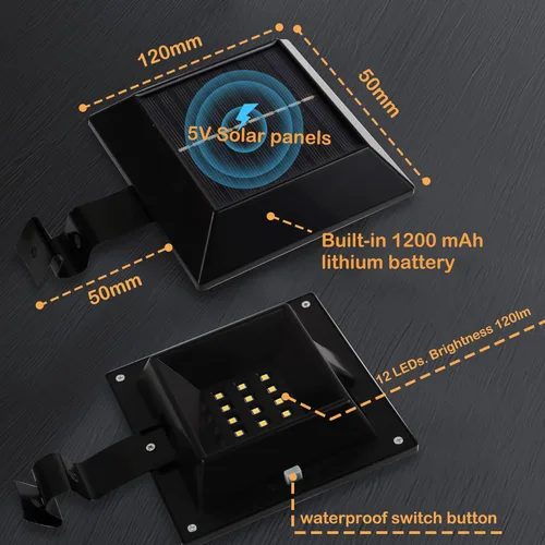 Miniatura 6 de Luz Solar para Asta de Bandera, Luz Blanca Brillante 6000K para Asta de Bandera Actualización Solar para Asta de Bandera de 5 pies 6 pies, Luces
