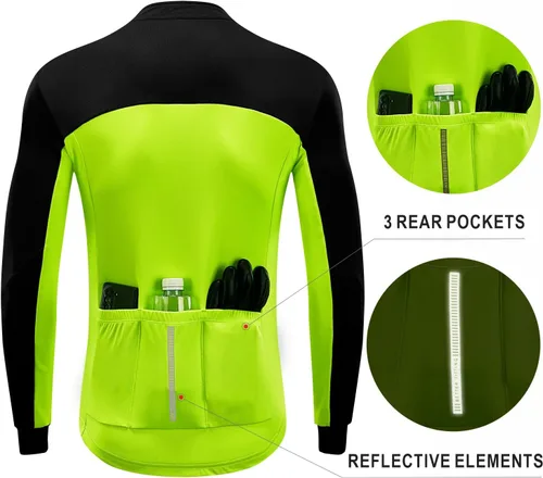 Miniatura 20 de Przewalski Chaqueta térmica de manga larga con 3 bolsillos traseros para hombre