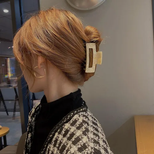 Miniatura 6 de Pinzas para el cabello de 3 pulgadas, diseño francés, pinza rectangular para el cabello para mujeres, damas y madres (paquete de 2)