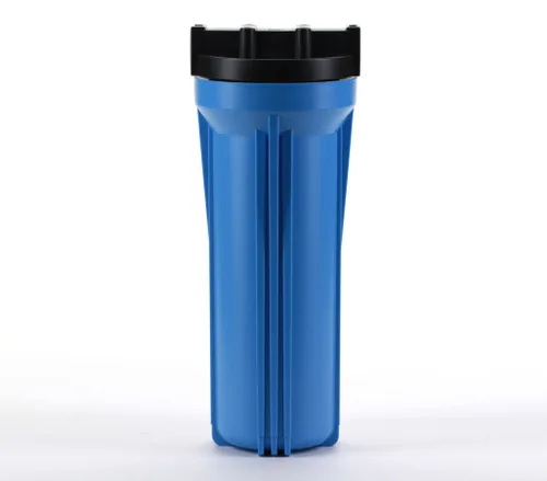 Hydronix HF3-10BLBK14 carcasa azul de 10" con casquillo negro de la costilla para los sistemas del RO y de la filtración, puertos de 1/4"