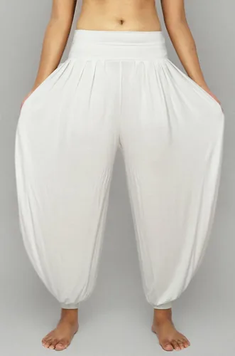 Miniatura 37 de Lovely Creations Pantalones holgados con cintura elástica y harem Aladdin para mujer