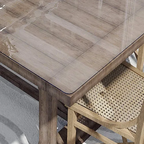 Miniatura 4 de Mantel de plástico transparente de PVC para mesa de comedor, escritorio, protector para mesa de estudiante, protector de escritorio, mantel