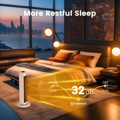 Miniatura 8 de Calentadores de espacio de 25 pulgadas para uso en interiores, habitaciones grandes, calentadores eléctricos para uso en interiores con termostato