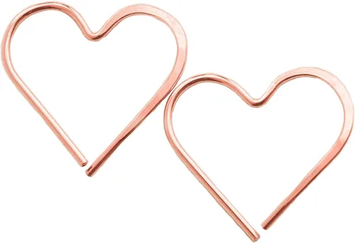 Miniatura 38 de Pendientes de aro delgados martillados, elegantes geométricos de plata de ley maciza, relleno de oro y relleno de oro rosa; para mujeres de Lotus