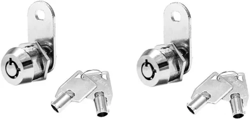Miniatura 14 de Kingsley Cerradura tubular de leva (paquete de 2) con cilindro de 1-1/2 pulgadas, acabado cromado, con llave similar, cerradura para gabinete de RV