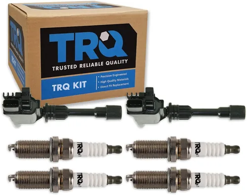 Miniatura 59 de Kit de Bobina de Encendido y Bujía TRQ 8 Piezas Bujías de Iridio Compatibles con Mercedes-Benz C250 2012-2015 y SLK250 2012-2015