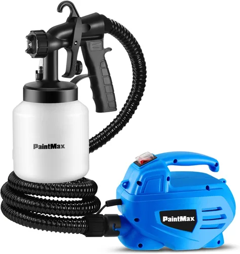 Moclever® HVLP - Pulverizador eléctrico de pintura – Pistola pulverizadora de alta potencia de 27.1 fl oz/min con 3 patrones, perilla de válvula