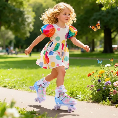Miniatura 2 de Patines de ruedas para niños, 4 tamaños ajustables con todas las ruedas iluminadas, patines de 10C a 8 patines para niños pequeños, principiantes