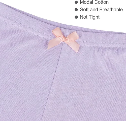 Miniatura 2 de Ruisita Paquete de 6 pantalones cortos con volantes para niños pequeños y niñas, pantalones cortos de bicicleta con ruedas de ruedas, pantalones