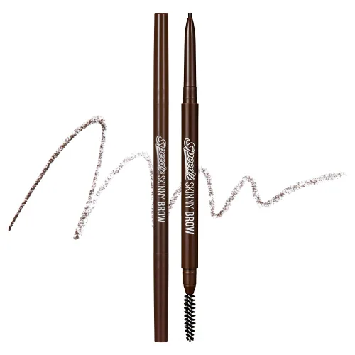 Miniatura 6 de PERIPERA Speedy Skinny Brow (09 Taupe Brown), lápiz de cejas preciso de 1.5mm, tonos de punta fina de doble cara, define y rellena maquillaje de 09
