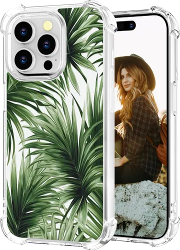Miniatura 87 de Hungo Funda compatible con iPhone 15 Plus para mujer, diseño floral transparente, lindo, flor azul rosa Rosas Azules