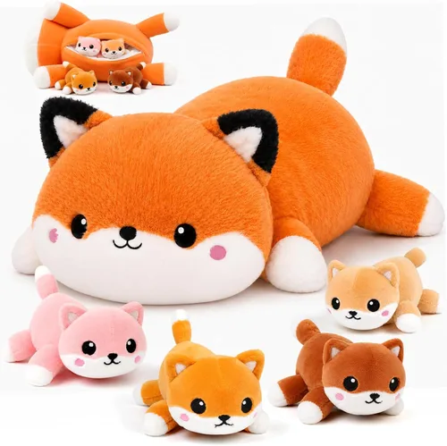 Miniatura 18 de Gato Negro de Peluche Lindo Gato de Peluche Suave con 4 Almohadas Navideñas, de Acción de Gracias, Cumpleaños para Niñas, Niños, Niños Decoración