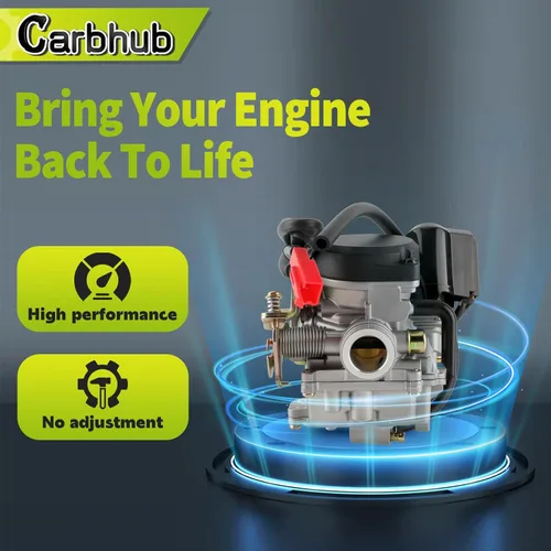 Miniatura 4 de Carbhub GY6 50cc carburador para GY6 49cc 50cc cuatro tiempos scooter chino ciclomotor Taotao Kymco