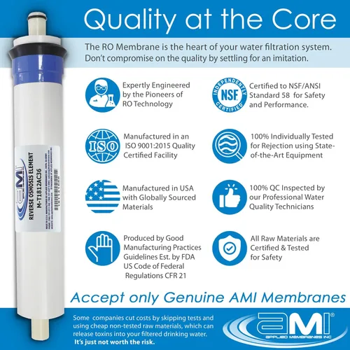 Miniatura 2 de Applied Membranes Inc - Juego de filtros de repuesto para el sistema Culligan AC-30 RO, incluye membrana RO, carbono, sedimentos y filtros de poste