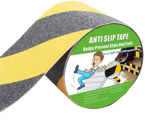 Yorwe Cinta Antideslizante, Alta Tracción, Abrasivo de Agarre Fuerte, No Deja Fácilmente Residuos Adhesivos, Interior y Exterior (4" de Ancho x 190"