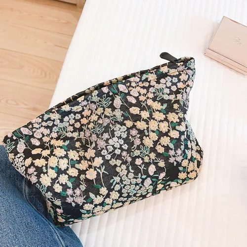 Miniatura 6 de HAPPYHEIDI Bolsa de maquillaje estética para mujer con compartimento para accesorios con cremallera para cosméticos, viajes, organizador de bolsos