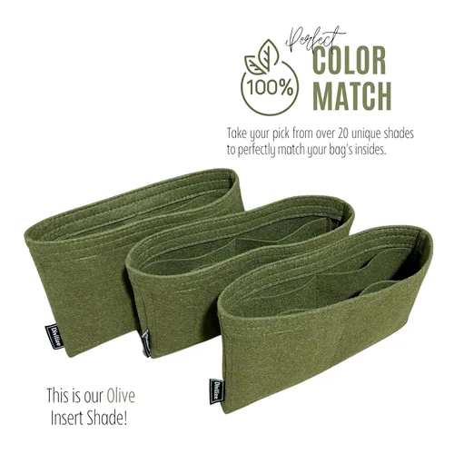 Miniatura 5 de Purse Organizer for Coussin PM Bag Organizer, Lv Coussin MM Bag Organizer, Coussin BB Bag Insert, Handmade Snug Sturdy 2mm Thick Felt with Gold
