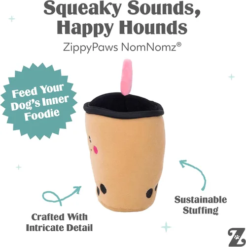 Miniatura 3 de ZippyPaws NomNomz - Juguetes chirriantes para perros para mantenerlos ocupados, divertido peluche de comida para perros pequeños y medianos, lindo