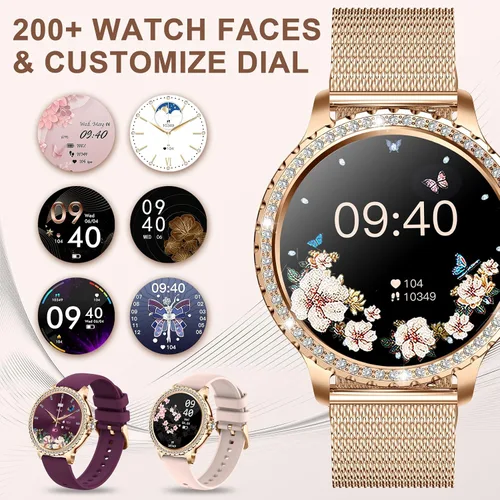 Miniatura 4 de Relojes inteligentes para mujer (llamada/respuesta de llamada) 1.32 pulgadas HD reloj de mujer con ritmo cardíaco sueño rastreador de fitness