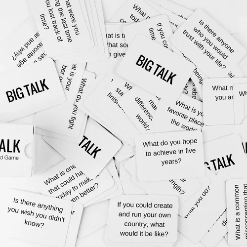 Miniatura 3 de BIG TALK Juego de cartas de preguntas para iniciadores de conversación – Preguntas profundas para conexiones significativas – Divertidos