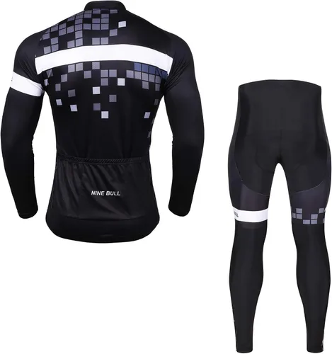 Miniatura 2 de Conjunto de camiseta de ciclismo para hombre, camiseta reflectante de secado rápido y pantalones cortos de ciclismo acolchados 3D, M