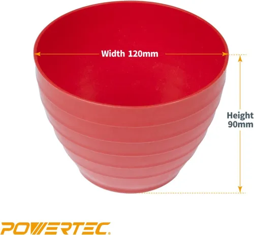 Miniatura 4 de POWERTEC Cuenco de plástico para mezclar de 25 onzas y 4.7 pulgadas de ancho para artes y manualidades y bricolaje, cuenco flexible reutilizable