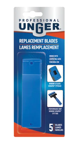 Miniatura 7 de Unger Cuchillas de repuesto profesional para ventana y vidrio, 4 pulgadas (5 cuchillas)