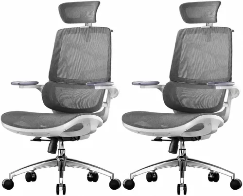Miniatura 10 de SIHOO M59AS - Silla de oficina ergonómica, silla de escritorio con reposabrazos abatibles 3D, silla de computadora con diseño de respaldo doble