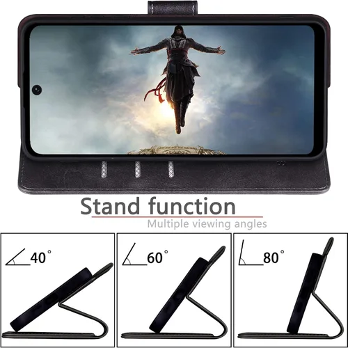 Miniatura 7 de SUANPOT Funda tipo cartera para Motorola (Moto G Power 2023) 【Bloqueo RFID】 Soporte para tarjetas de crédito, funda de piel sintética con tapa