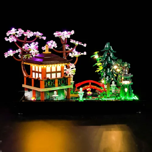 Miniatura 9 de Kit de Luces LED para LEGO 10281 Set de Árbol Bonsái, Luces de Decoración para Modelo Rosa