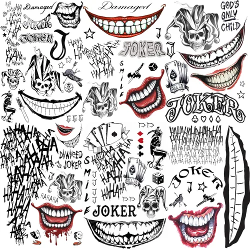 Miniatura 12 de COKTAK 4 hojas de tatuajes faciales de Halloween aterradores para mujeres, hombres y adultos, cicatrices de heridas falsas, maquillaje de bruja