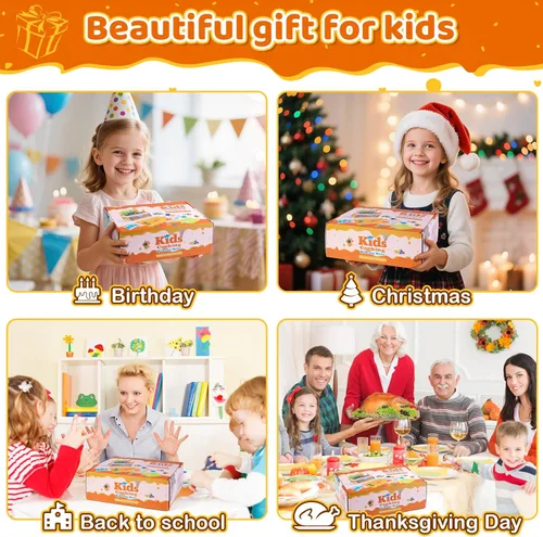 Miniatura 6 de EFO SHM Juego de Cocina para Niños de 52 Piezas, Juguetes de Cocina de Juego de Simulación Montessori para Cocinar y Hornear de Verdad, Juego