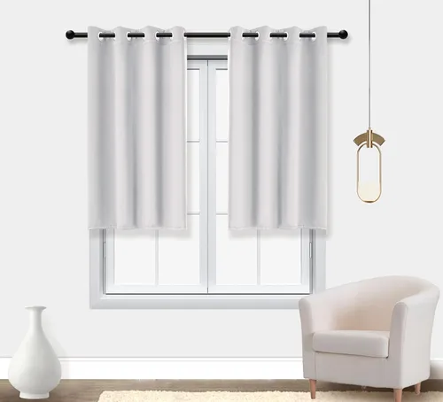 Miniatura 81 de PI Cortinas opacas para dormitorio, tratamiento de ventana con aislamiento térmico de anillo superior, cortinas oscurecedoras de habitación