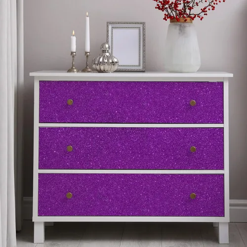 Miniatura 4 de VEELIKE Papel tapiz con purpurina púrpura brillante, para pegar y despegar, papel de contacto con purpurina extraíble de 15.7 x 354 pulgadas