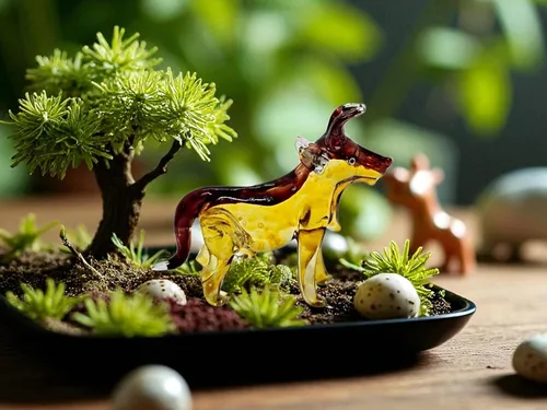 Miniatura 4 de Figura de vaca miniatura soplada a mano de vidrio soplado a mano de 2.5 pulgadas de alto, figura de granja de animales, decoración coleccionable