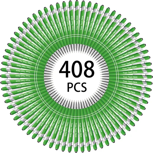 Miniatura 49 de Hasta 500 bolígrafos personalizados a granel, bolígrafo grabado personalizado con punta de lápiz capacitivo, carcasa multicolor retráctil, bolígrafo