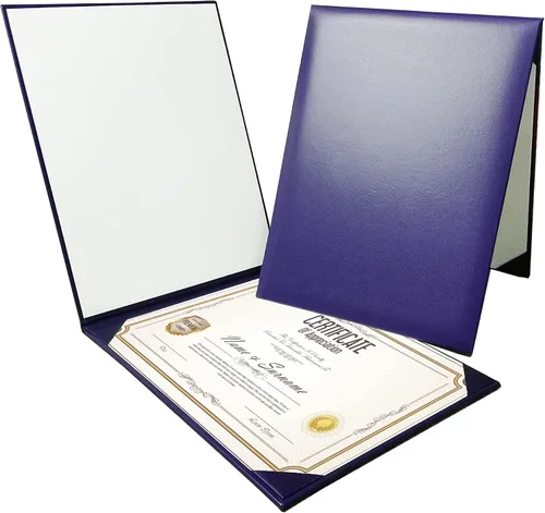 Gradplaza Funda para diploma de tamaño 8.5 x 11 pulgadas, cartulina, premio, graduación, documentos, certificado de piel sintética lisa, color