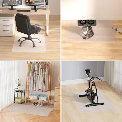 Miniatura 5 de Tapete para silla de oficina para suelo de madera dura y azulejos, 36 x 48 pulgadas, antideslizante, protector de piso resistente, fácil