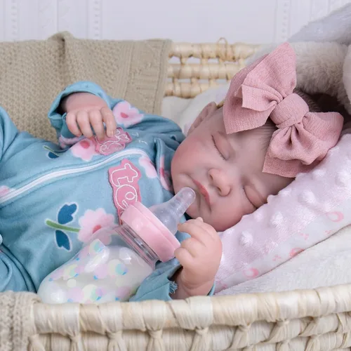 Miniatura 3 de Aori Muñecas Reborn de bebé realistas de 20 pulgadas, muñeca recién nacida de niña durmiendo ultra realista con cuerpo ponderado y muñeca de vinilo