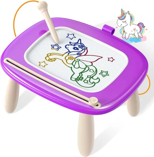Miniatura 11 de Seimome Juguetes para niños pequeños de 1 a 3 años, tablero de dibujo magnético, tabla de garabatos para aprender y juguetes educativos para bebés