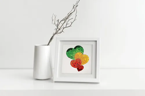 Miniatura 2 de GREENHANDSHAKE Art 4 corazones, tarjeta de felicitación de arte quilling para cumpleaños, día de San Valentín, día de la madre, aniversario