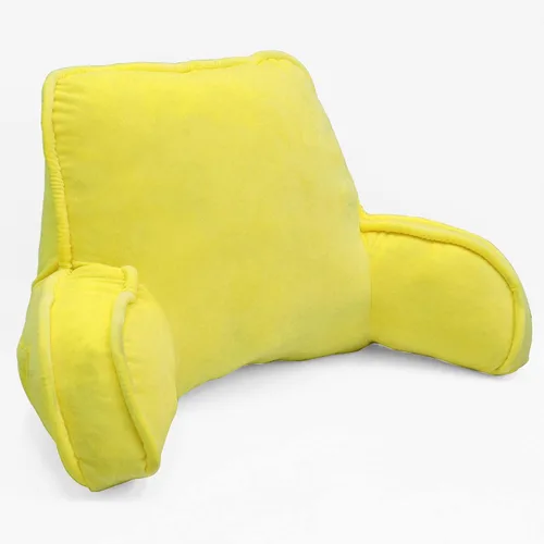 Miniatura 25 de Almohada aterciopelada súper suave para respaldo de lectura, brazos y bolsillos, de 18 pulgadas de alto para sentarse en la cama, sofá, cojín
